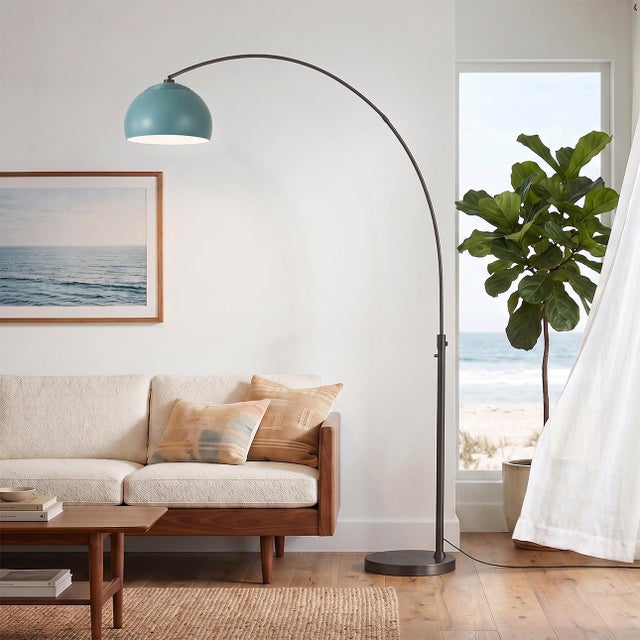 Featuring a sweeping, gracefully arched silhouette, the Half Dome Arc Lamp is a Modern statement piece designed by Peter...