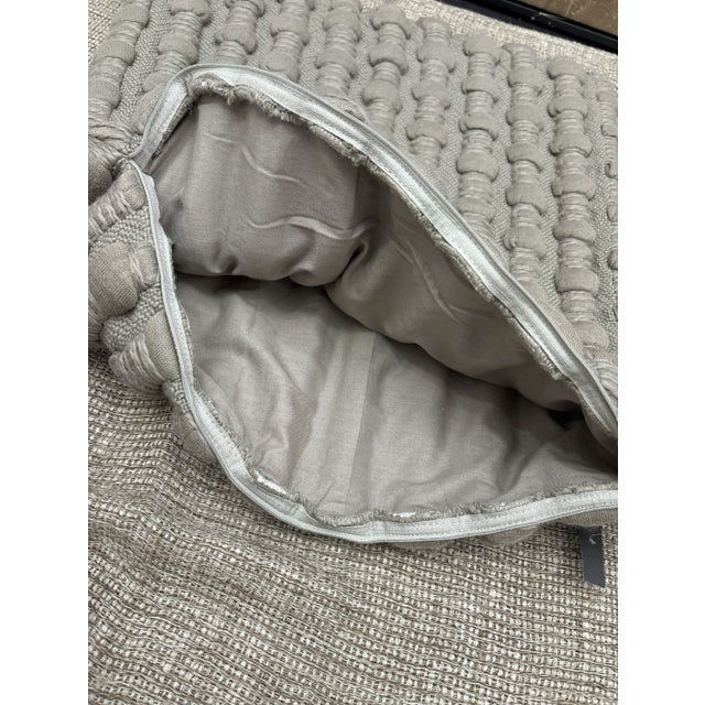 Rh Restoration Hardware Loa Merino Wool Chunky Stripe Pillow Cover For Sale - Image 9 of 11