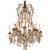 Italian Beaded Giltwood Chandelier For Sale - Image 9 of 9