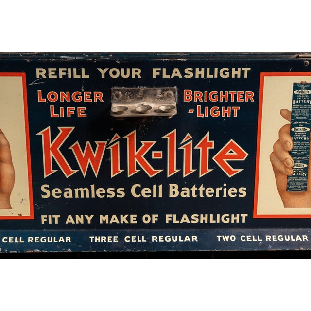 Antique Kwik-Lite Tin Litho Point-of-Sale Case For Sale - Image 9 of 10
