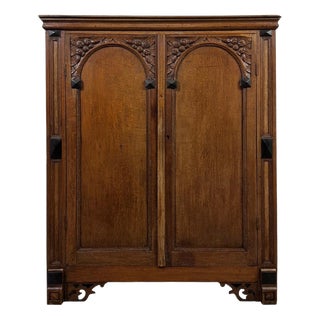 Antique 18th Century Georgian English Oak Cupboard For Sale
