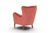 A rare and beautifully preserved 1930s Danish lounge chair retaining its original rose velour upholstery. The deep,...