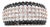 18K Rose Gold 2 1/5 Cttw Black and White Diamond 6 Row Band Ring (F-G and Black Color, VS1-VS2 Clarity) - Ring Size 7 For Sale