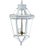 A Vintage-Style Venetian Chandelier in White and Blue Tones, Featuring Three Lamps. For Sale - Image 12 of 12