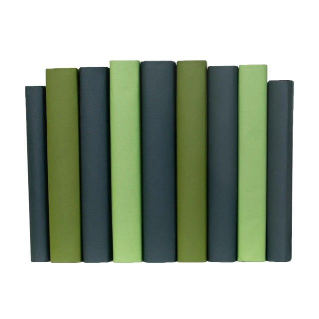 Modern Decorative Books - Boxwood Paper Wrapped Book Bundle - 1 Foot of Green Books For Sale - Image 3 of 4