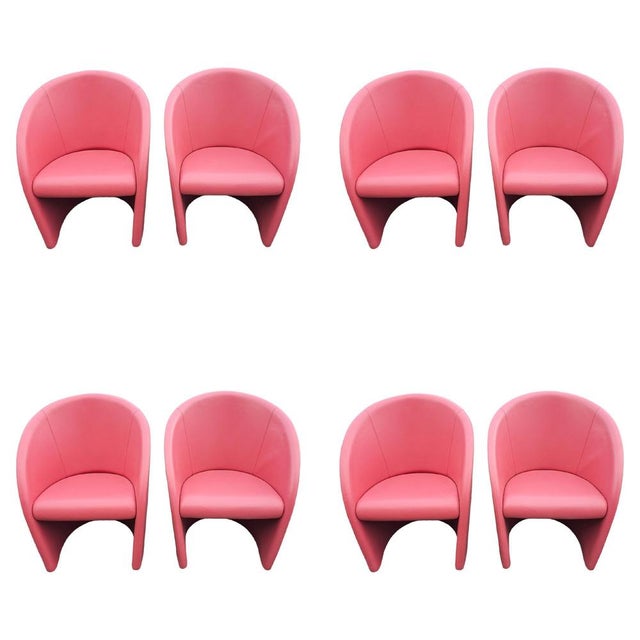 Intervista Club Chair in Pink Leather from Poltrona Frau, Italy, 1989 For Sale - Image 14 of 14