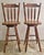 Pair of Mid Century Arts and Crafts Style Stained Maple Swivel Bar Stools For Sale - Image 9 of 9
