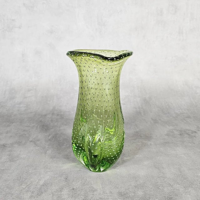Mid-Century Modern Glass Vase from Skrdlovice, 1960s For Sale - Image 3 of 3