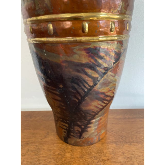 Contemporary 1990s Large Brass Vase For Sale - Image 3 of 7