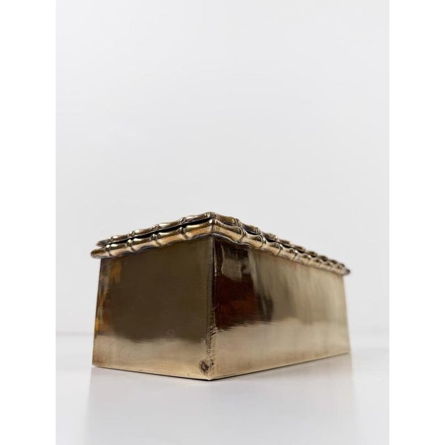 Gold Mid-Century Modern Brass Faux Bamboo Box attributed to Maison Baguès, 1970s For Sale - Image 8 of 18