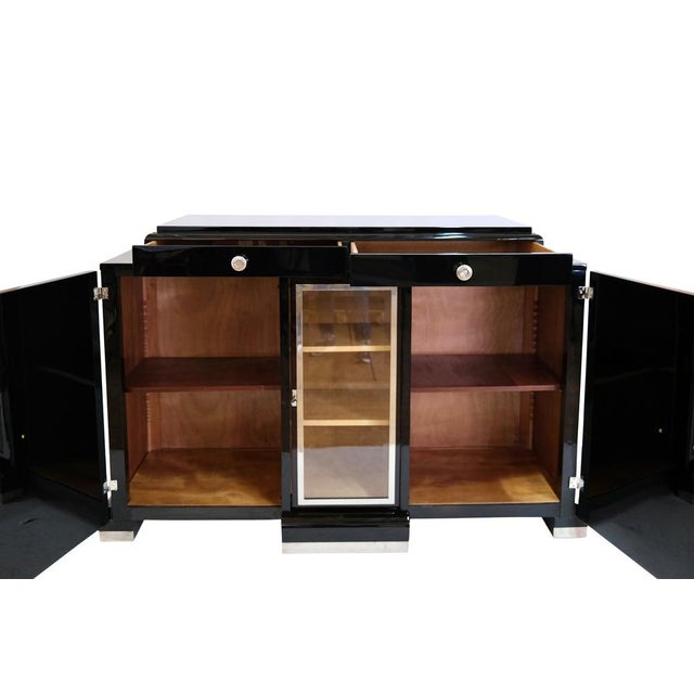Small Art Deco Sideboard in Ash with Maple Display Cabinet, 1930s For Sale - Image 9 of 11