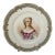 19th C Sèvres Marked Plate Madame Du Barry Signed Debrie Green-Gold Ribbon Made in France c.1890-1910 For Sale