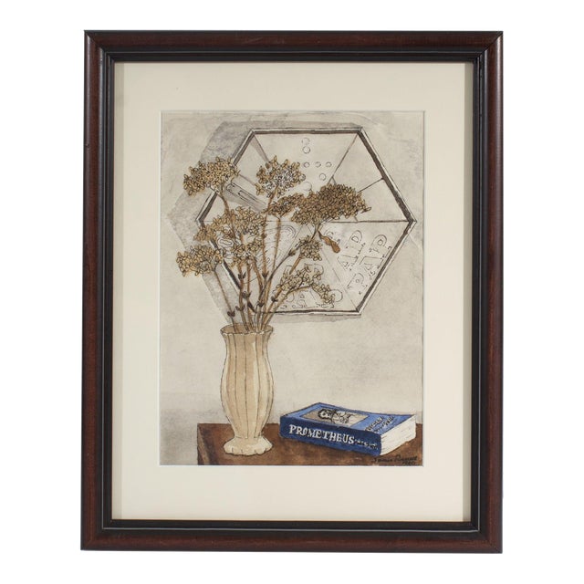 1990 Watercolor Still Life Painting Signed by James Spencer Russell For Sale