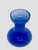 Blue Vintage Cobalt Blue Hour-Glass 5 5/8” Hyacinth Forcing Vase For Sale - Image 8 of 12