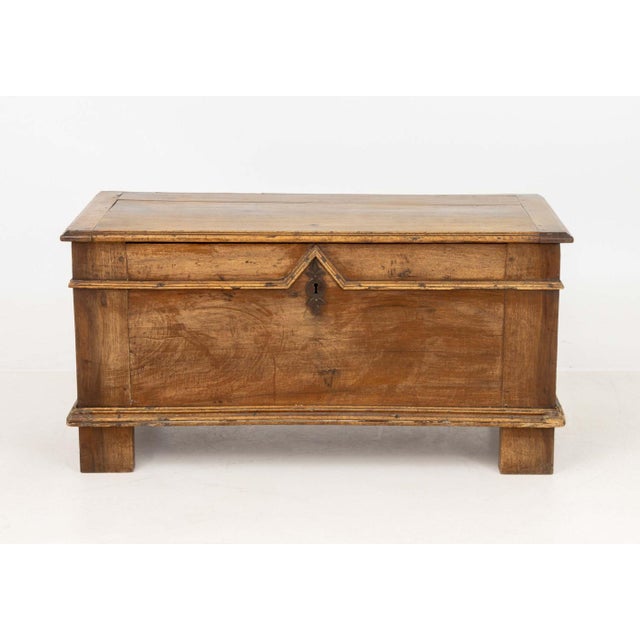 Continental Walnut Coffer, 18th century, with iron hardware. 26.75" H x 52" W x 27" D. Provenance: From a 45 East 62nd...