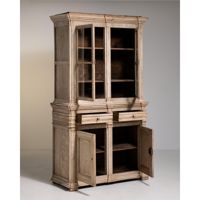 Tan French Oak Vitrine, Antique, France, Circa 1880 For Sale - Image 8 of 16