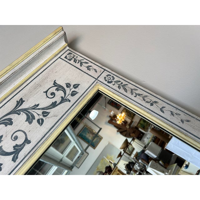 White Vintage French Neoclassical - Style Wall Mirror by John Widdicomb For Sale - Image 8 of 11