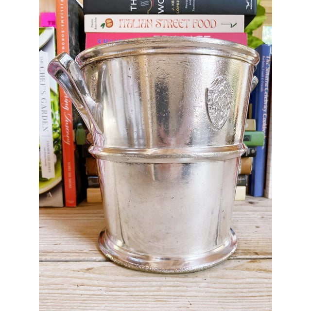 Mid-Century Modern Vintage Silver Champagne Bucket From the Mark Hopkins Hotel in San Francisco For Sale - Image 3 of 10