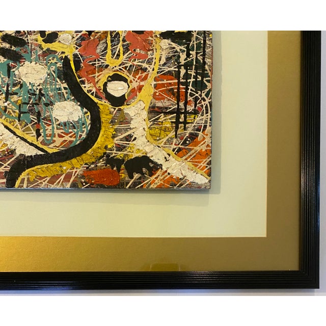 Jean-Michel Basquiat Style Neo-Expressionist Mixed Media Abstract Figural Painting For Sale - Image 4 of 12