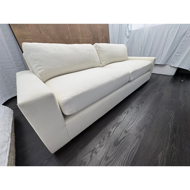 Rh Restoration Hardware Maxwell 2-Cushion Sofa 8' | Classic 40" Depth | Down-Feather | Performance Linen Weave – Natural For Sale - Image 16 of 18