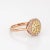 Modern Pink Yellow Diamond Halo Ring Estate 18 Karat Rose Gold Fine Coloured Gemstones size 8.25 For Sale - Image 3 of 7