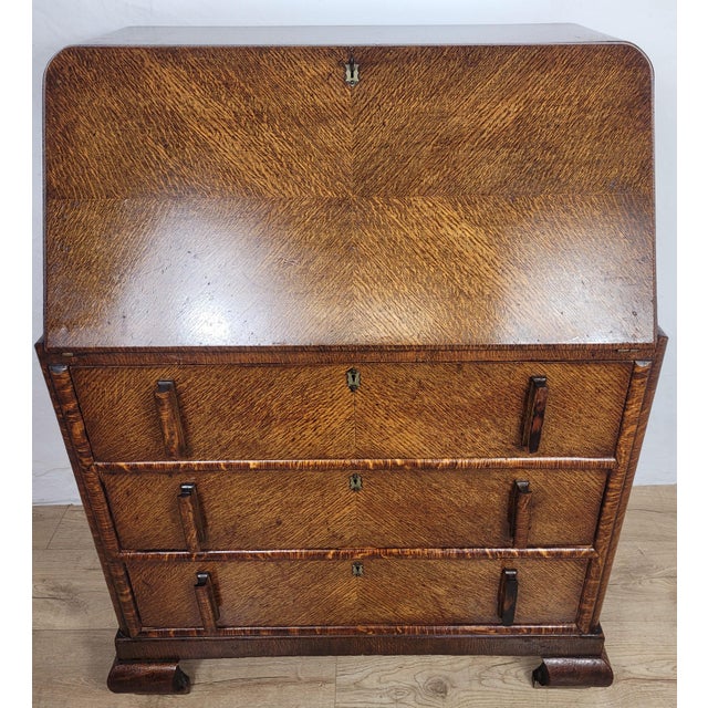 Vintage Oak Desk, 1960s For Sale - Image 14 of 18