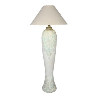 Late 20th Century Modern to Postmodern Southwest Style Textured Plaster Sculptural Floor Lamp For Sale