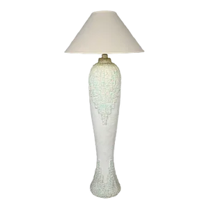 Late 20th Century Modern to Postmodern Southwest Style Textured Plaster Sculptural Floor Lamp