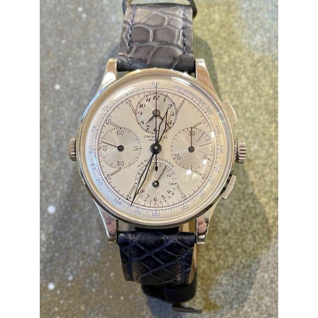 Vintage Universal Aero-Compax Watch, 1950s For Sale - Image 4 of 18
