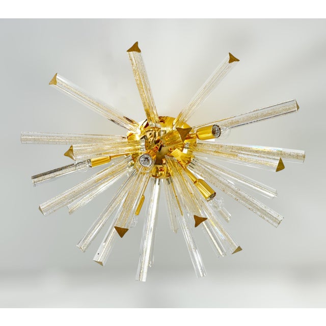 Italian Oro Sputnik Flush Mount by Fabio LTD For Sale - Image 3 of 9