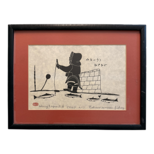 1970s Henry Napartuk Inuit Soapstone Relief Print, Signed