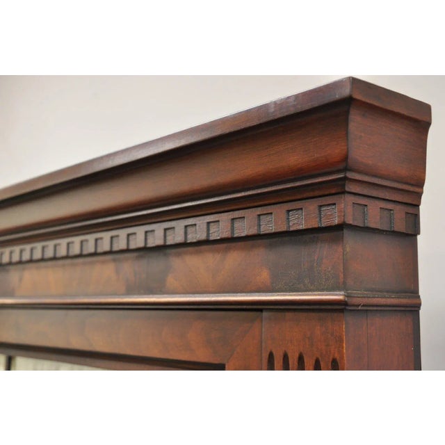 Brown Vintage Georgian Style Mahogany Corner Cabinet China Cabinet With Glass Door For Sale - Image 8 of 12