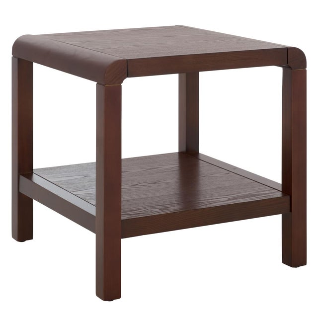 Omara 1 Shelf Side Table in Walnut For Sale In Philadelphia - Image 6 of 8