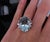 Title: Vintage 16.36ct Natural Aquamarine 0.20ct Diamond Platinum Ring, Size 8 Age/Markings: Vintage, weights marked...