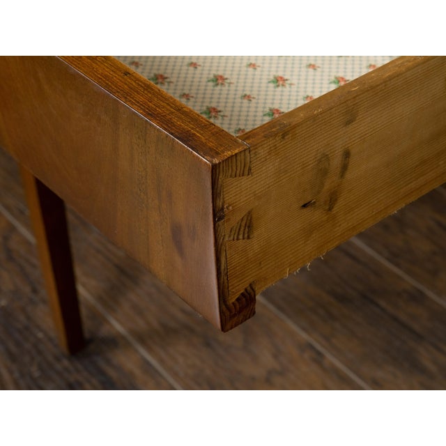 French 19th Century Walnut Side Table with Quarter Veneer and Single Drawer For Sale - Image 12 of 12