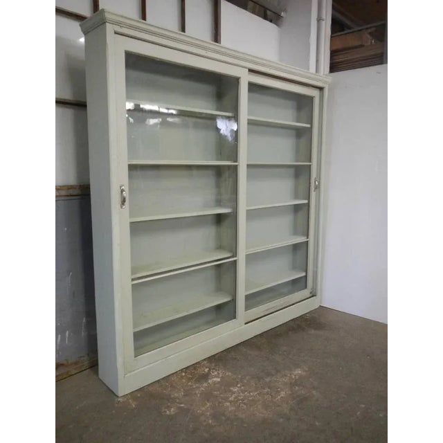 Shop Showcase in Colored Fir, 1950, in Good conditions. Designed 1950 to 1959