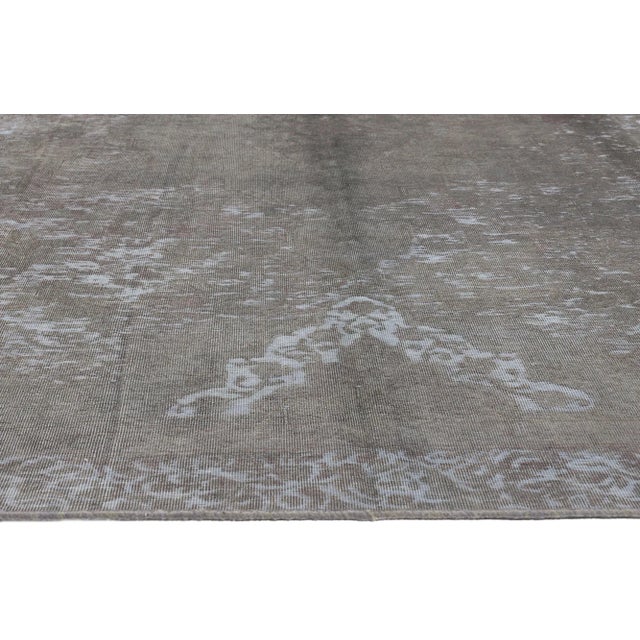 Mid 20th Century Vintage Industrial Gray Turkish Rug - 08’01 X 11’07 For Sale - Image 4 of 9