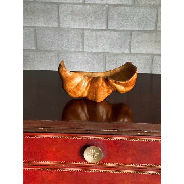 Wood 1950s Organic Modern Swedish Wooden Freeform Bowl For Sale - Image 7 of 9