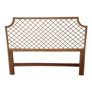 Vintage Chippendale Bamboo Full or Queen Headboard For Sale
