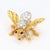Contemporary 18k Yellow Gold Bee Pin With Ruby Eyes & Diamonds For Sale - Image 3 of 4