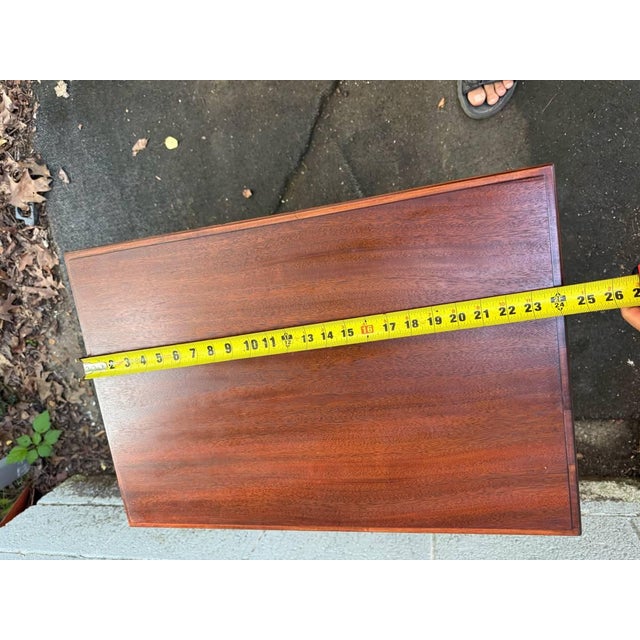 Brown Vintage Georgian Style Chippendale Style Mahogany Tray Top Side Table. For Sale - Image 8 of 8