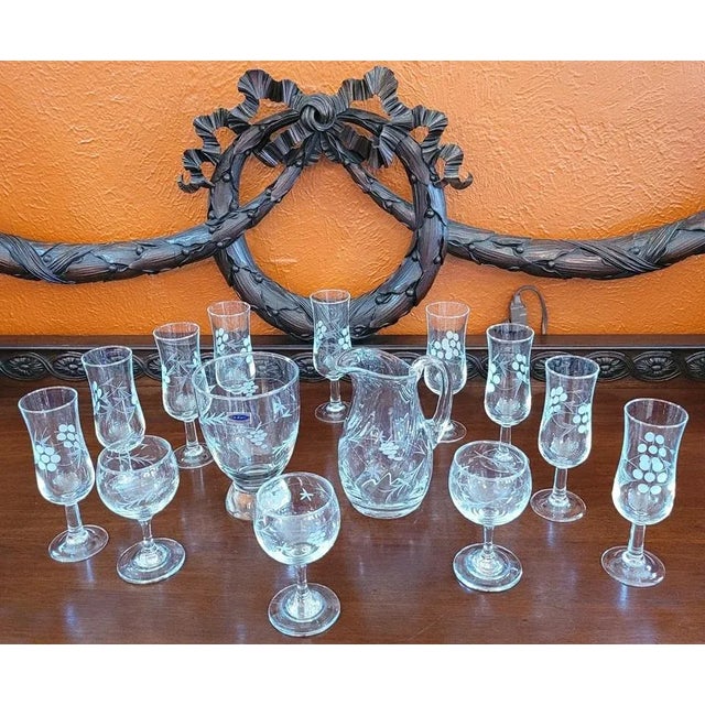 PRESENTING A LOVELY (almost Vintage) Duiske Irish Hand Cut Glassware Set. ALL made by the ‘Duiske Glass Company’ in Co....