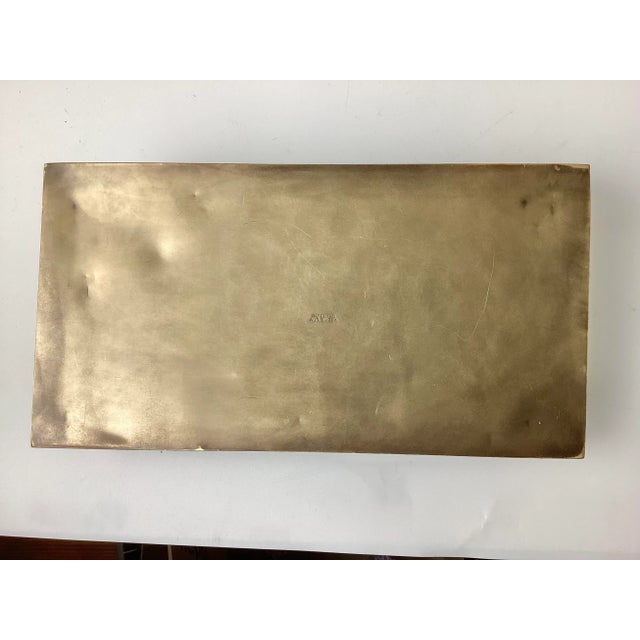 1920s Vintage Art Deco La Tausca Brass Jeweled Ormolu Jewelry Box For Sale In New York - Image 6 of 9