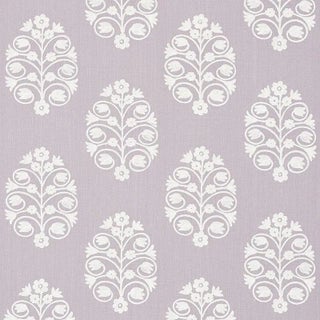 Schumacher X Vogue Living Talitha Embroidery Fabric in Wisteria For Sale