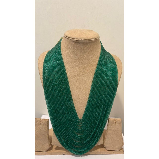 Natural Zambian Emerald Beads in 20 lines For Sale - Image 18 of 18