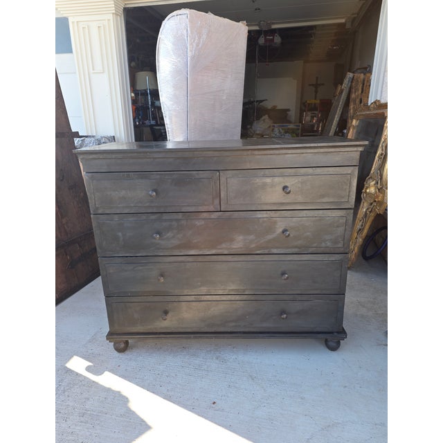 Zinc Clad Dresser From Restoration Hardware For Sale - Image 11 of 14