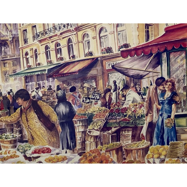 Billie Coyne "Farmers Market" Signed / Numbered Lithograph C.1993 For Sale In San Francisco - Image 6 of 9