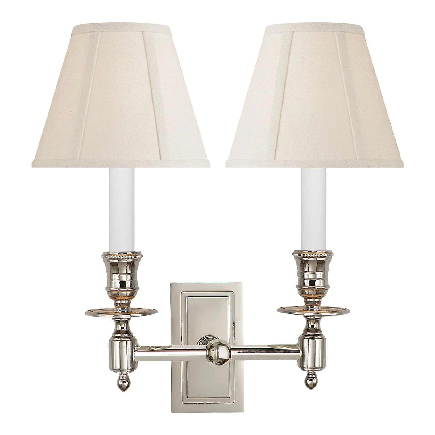 Visual Comfort Signature French Double Library Sconce in Polished ...