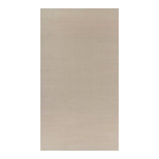 Rug & Kilim’s Oversized Contemporary Textural Solid Rug in Cream and White Tones - 11x20 For Sale