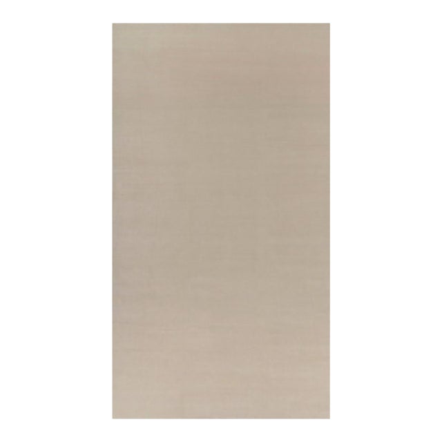 Rug & Kilim’s Oversized Contemporary Textural Solid Rug in Cream and White Tones - 11x20 For Sale